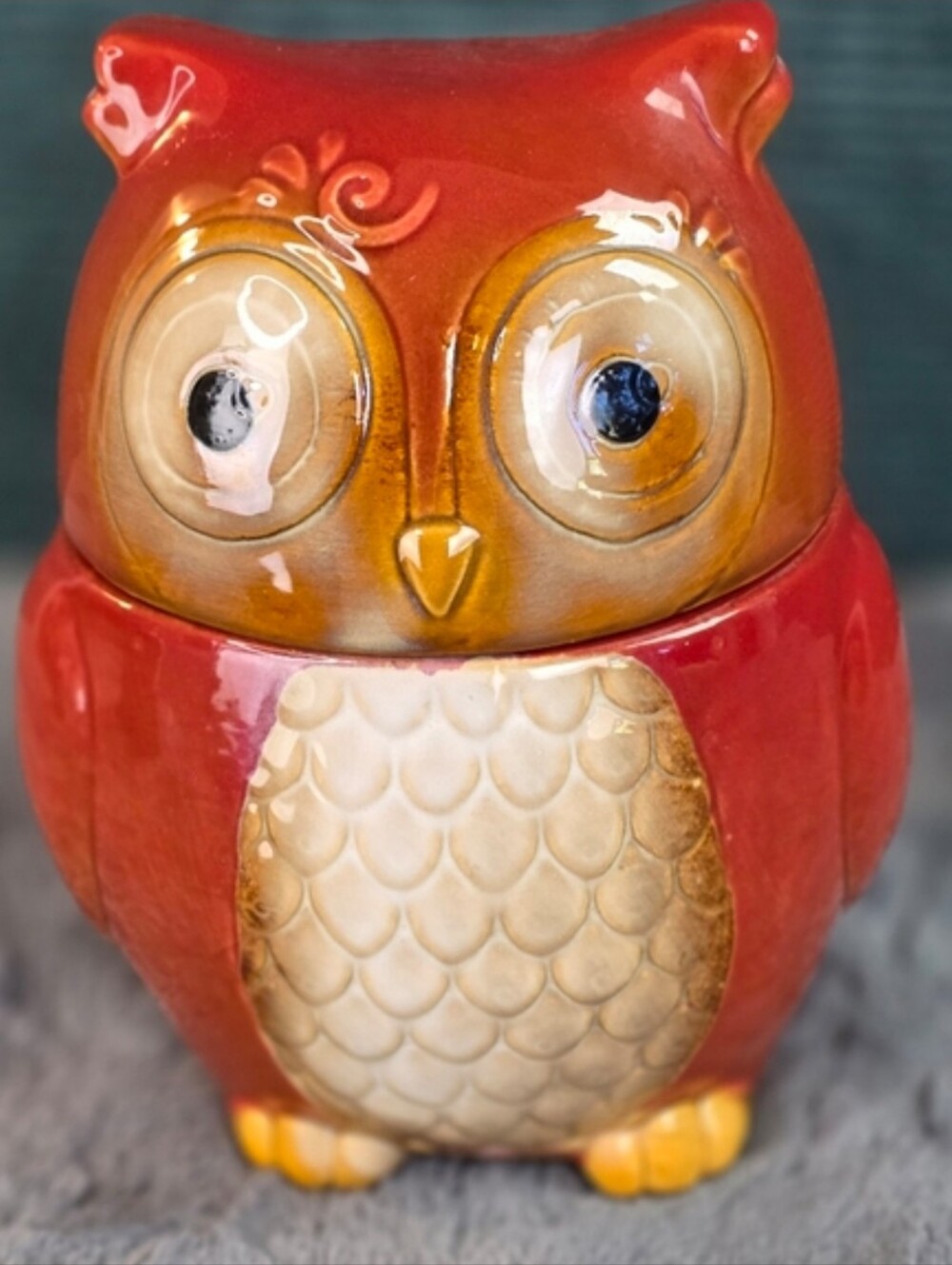 Adorable Owl Ceramic Canister/Cookie Jar Gibson Home